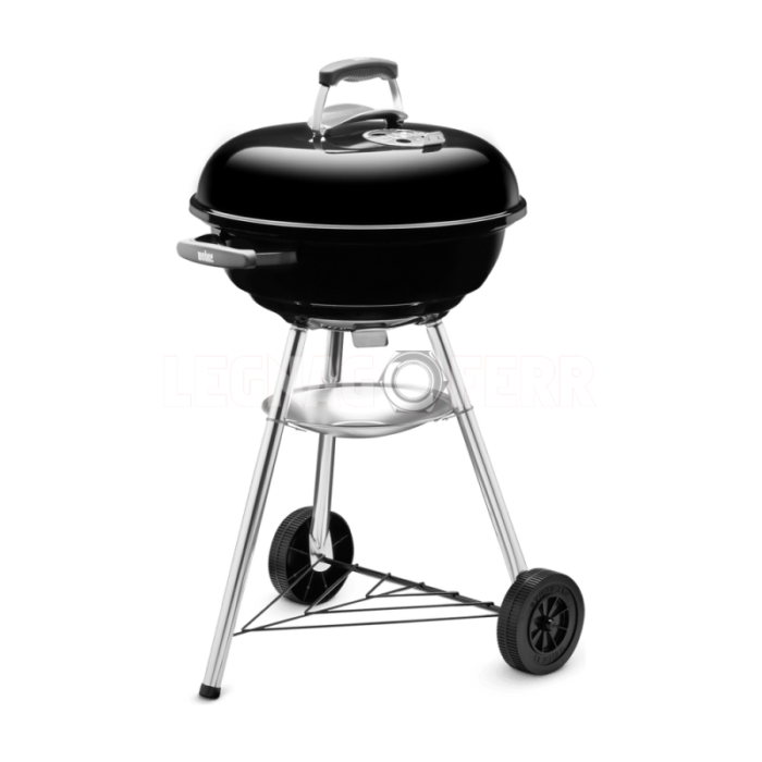 Weber 47 cm Barbecue a Carbone Compact Kettle Charcoal Grill Nero 1221004