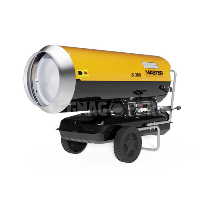 Master B 360 Generatore di Aria Calda 3300 m3/h Riscaldamento Diretto a Gasolio Diesel  in metallo, color giallo e nero