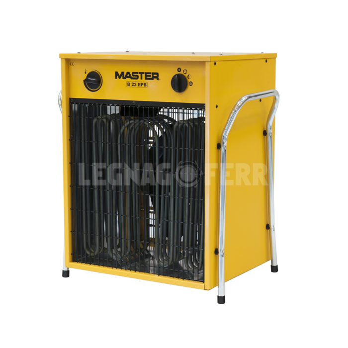 Master B 5 Generatore di Aria Calda Elettrico 510 m3/h con Ventilatore color giallo e nero, in ferro e metallo