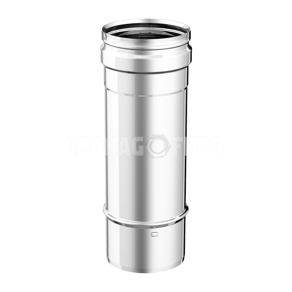 Tubo Dritto 25cm Acciaio Inox Mono Parete per Stufe - T250 - APROS 1 Tubo Dritto 25cm Acciaio Inox Mono Parete per Stufe - T250 - APROS grigio lucido