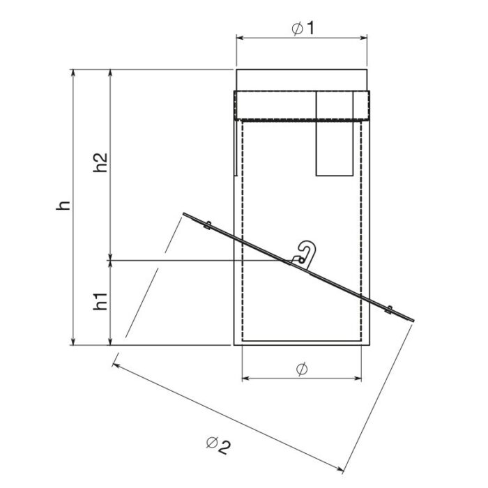 Raccordo Telescopico Orientabile a Soffitto 0°- 30° Acciaio Nero Pesante Apros - RASO - immagine 3