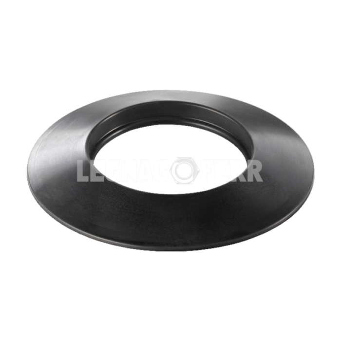 Rosone in silicone nero D.80 Stufe Pellet Apros - D080ROSG rotonda con foro centrale diametro 80 silicone nero per fori muro tubi canne fumarie