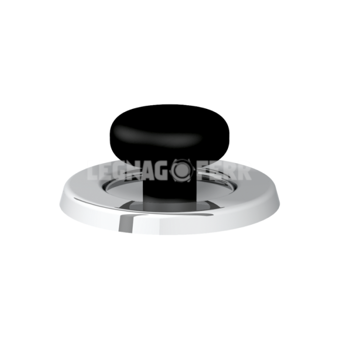 Tappo per ispezione Acciaio Inox Pomolo in Plastica Nero Mono Parete Apros - TI84, cilindrico con pomolo plastica nero