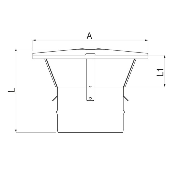 Terminale Cinese Acciaio Inox Mono Parete Apros - CC06 - immagine 2