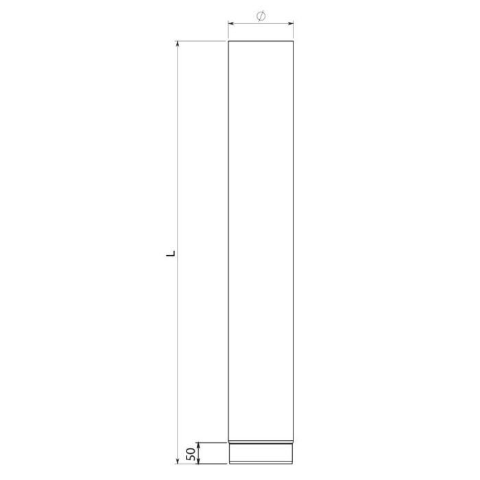 Tubo 1 mt Acciaio Nero Pesante Apros Per Stufe Legna T100 2 legnagoferr 1