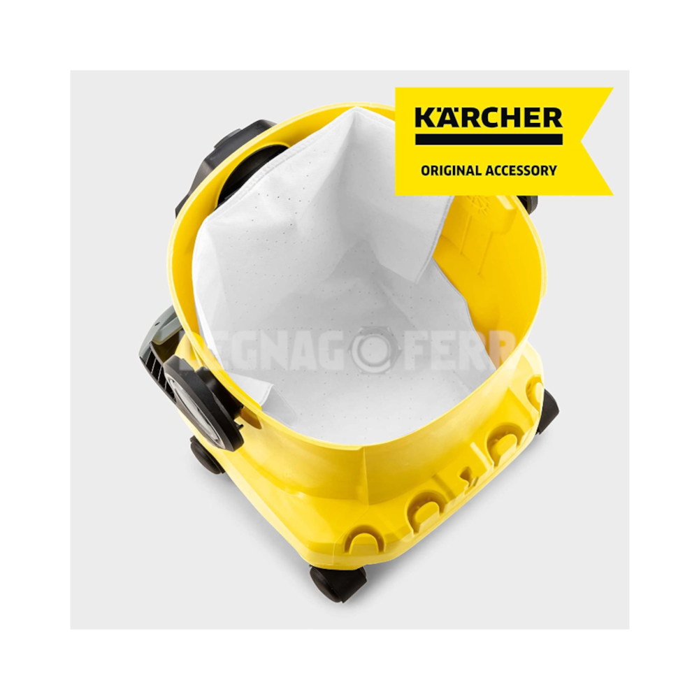 Karcher Sacchetti Filtro in Vello 4 pezzi per WD4, WD5, WD6