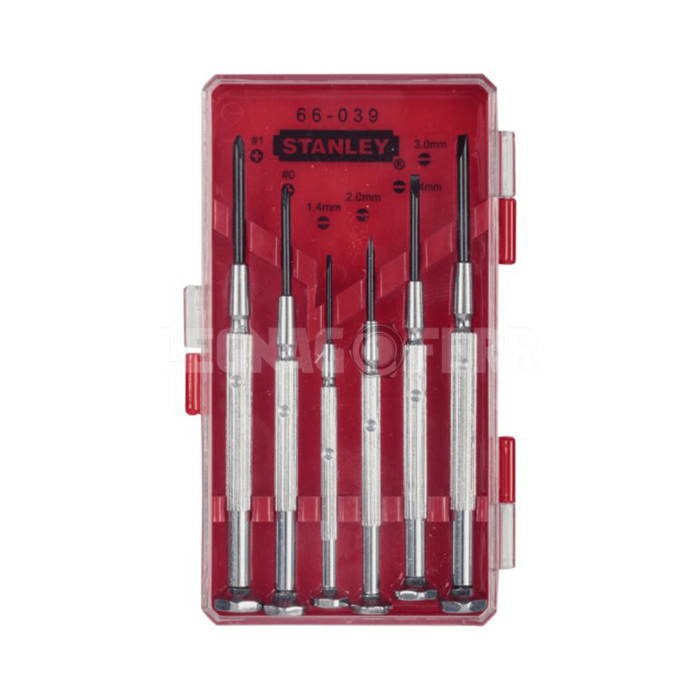 Stanley 1-66-039 Set 6 Cacciaviti Giraviti per Elettronica Croce e Taglio legnagoferr