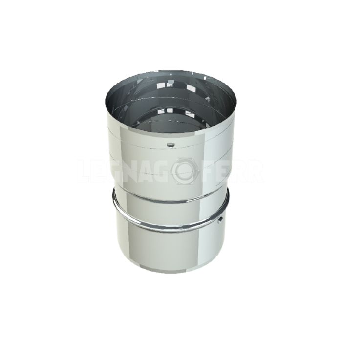 manicotto flex universale in acciaio inox cilindrico lucido varie misure per attaccare tubi inox flessibili canne fumarie