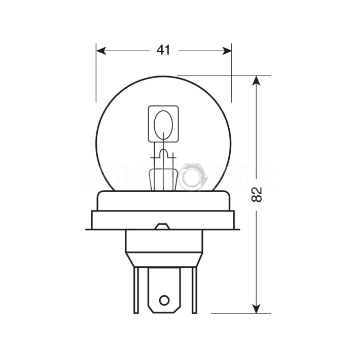 Lampada Asimmetrica Biluce R2 40/45W P45t 885 lm 12V Lampa 58000 - immagine 2