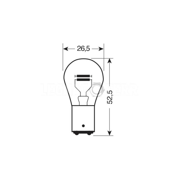 4 Lampade 2 Filamenti P21 5W 21 5W BAY15d 12V Lampa 58062 1 legnagoferr