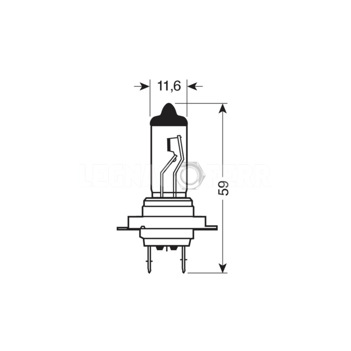 Lampada Alogena H7 100W PX26d 12V Lampa 58054 legnagoferr 1