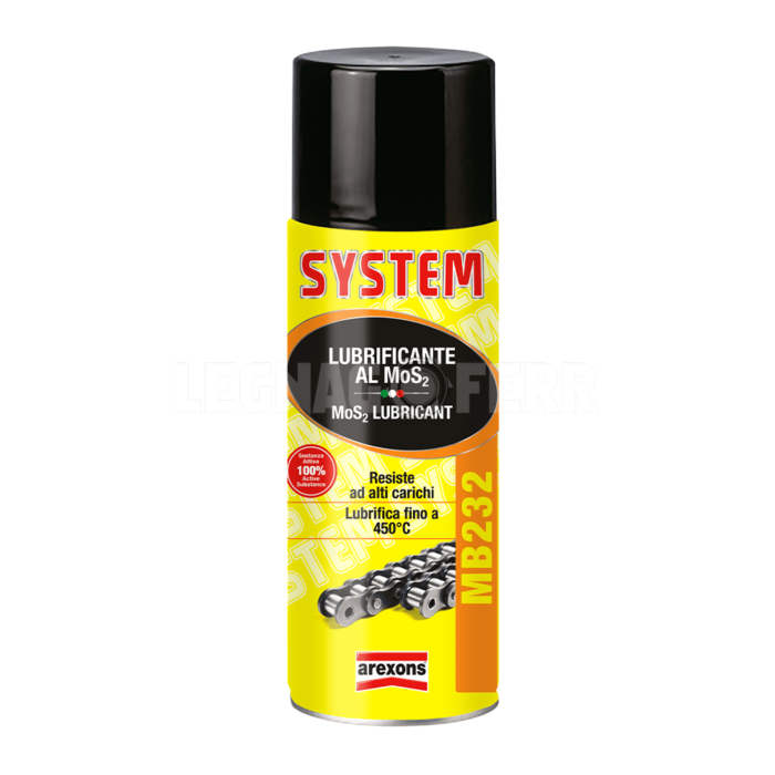 Lubrificante al MoS2 Spray 400 ml System Arexons MB232 4232 legnagoferr