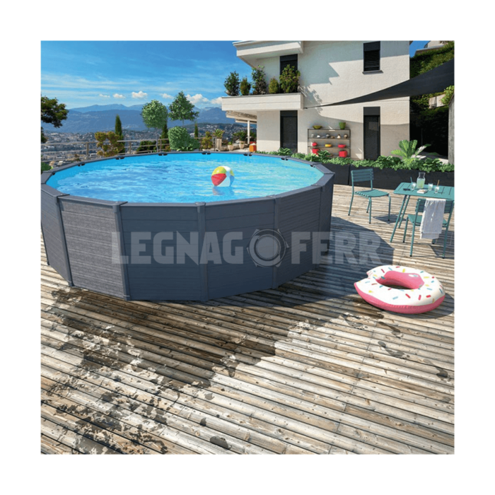 Piscina Fuori Terra In Grafite Intex 26384 Ex 26382 Rotonda 478x124 Cm legnagoferr 2