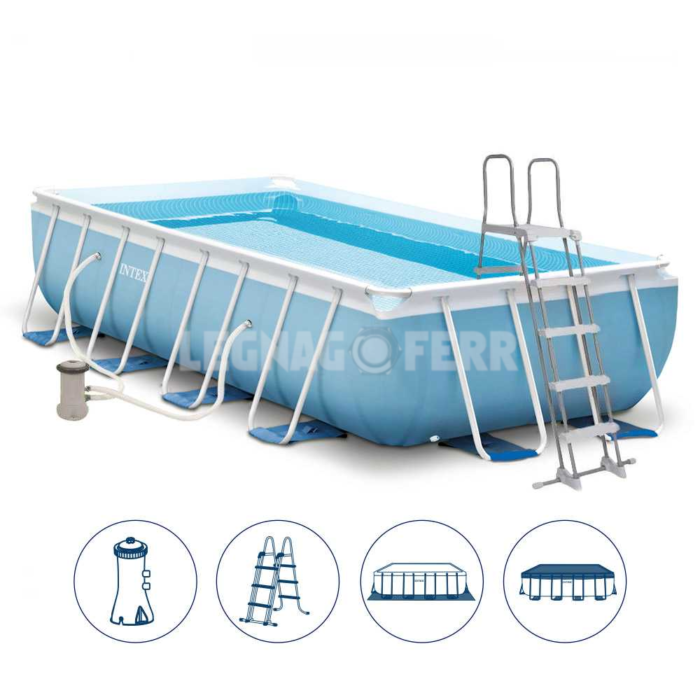 Piscina Fuori Terra Prism Frame Rettangolare 488 x 244 x 107cm Intex 26792 - immagine 2