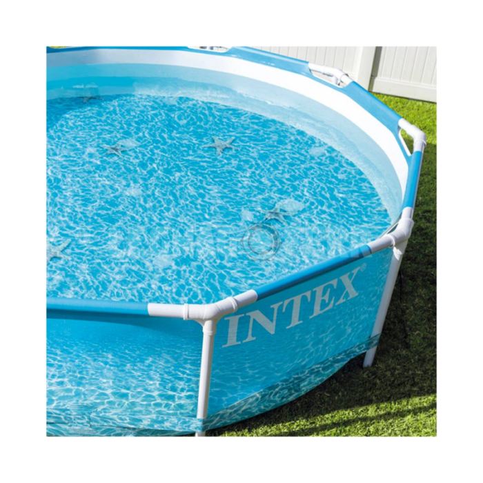 Intex 28208 Piscina Rotonda Fuori Terra Beachside Metal Frame 305 x 70cm con Pompa Filtro - immagine 2