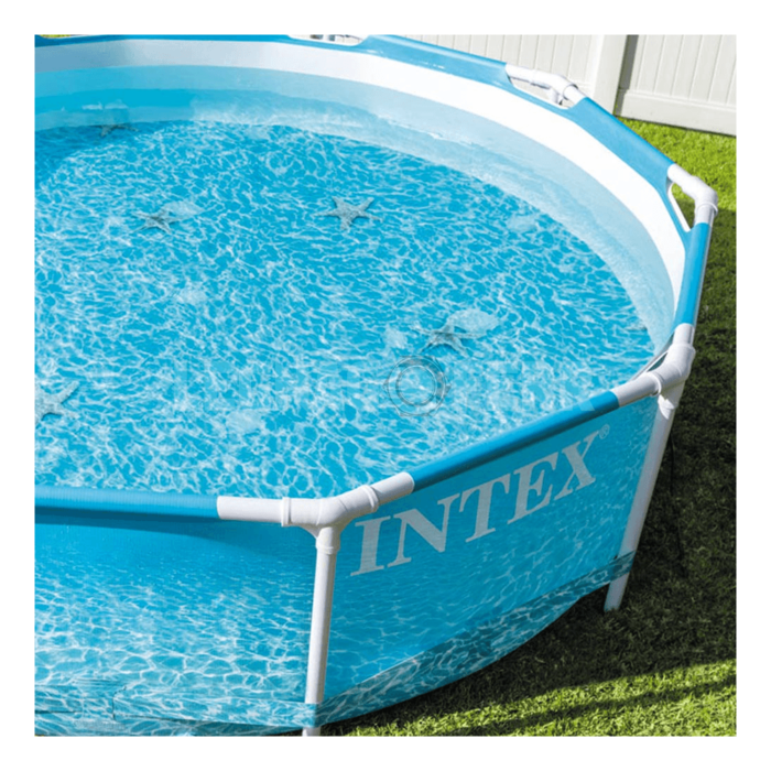 Piscina Fuori Terra Intex 28208 Beachside Metal Frame Rotonda 305x76cm legnagoferr 1