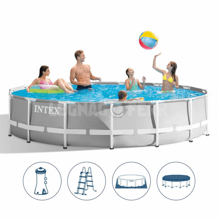 Intex 26724 Piscina Fuori Terra Prism Frame Circolare 457 x 107cm - immagine 2