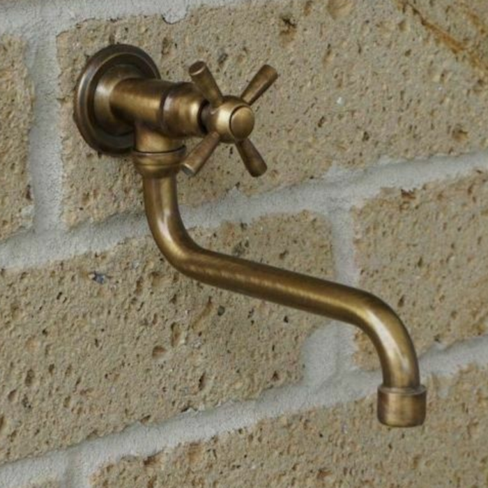 Rubinetto Snodato da Esterno per Lavello / Muro in Ottone con Attacco da 1/2'' Maschio - Bonfante RU 304 - immagine 2