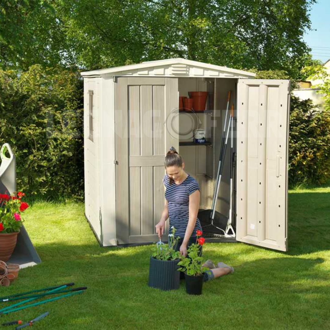 Keter Factor 6x6 Keter Casetta Da Giardino 178x195,5x208h cm - Beige 8 Casetta Keter Factor 6x6 178x195,5 cm Beige legnagoferr (2)