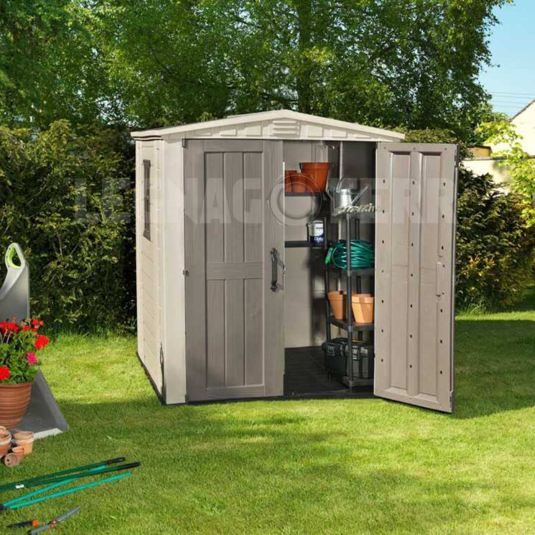 Keter Factor 6x6 Keter Casetta Da Giardino 178x195,5x208h cm - Beige 9 Casetta Keter Factor 6x6 178x195,5 cm Beige legnagoferr (3)
