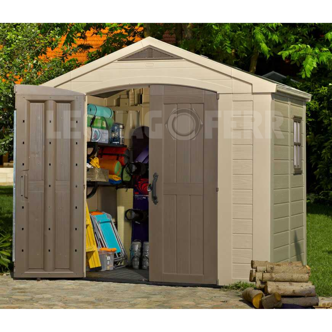 Keter Factor 8x6 Casetta Da Giardino 256x182x243h cm - Beige 9 Casetta Keter Factor 8x6 Keter 256x182x243h cm Beige legnagoferr (2)