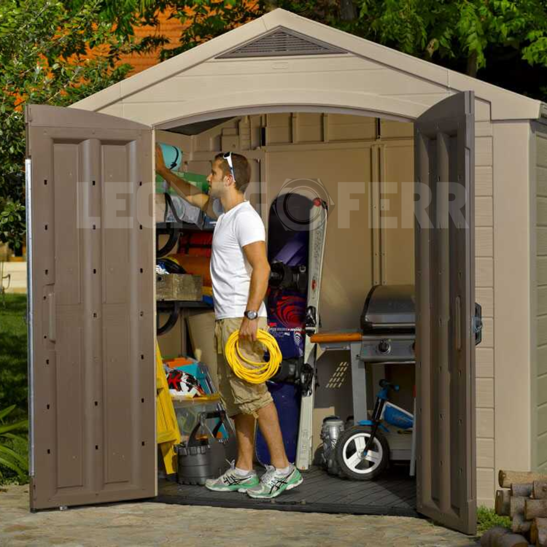 Keter Factor 8x6 Casetta Da Giardino 256x182x243h cm - Beige 7 Casetta Keter Factor 8x6 Keter 256x182x243h cm Beige legnagoferr