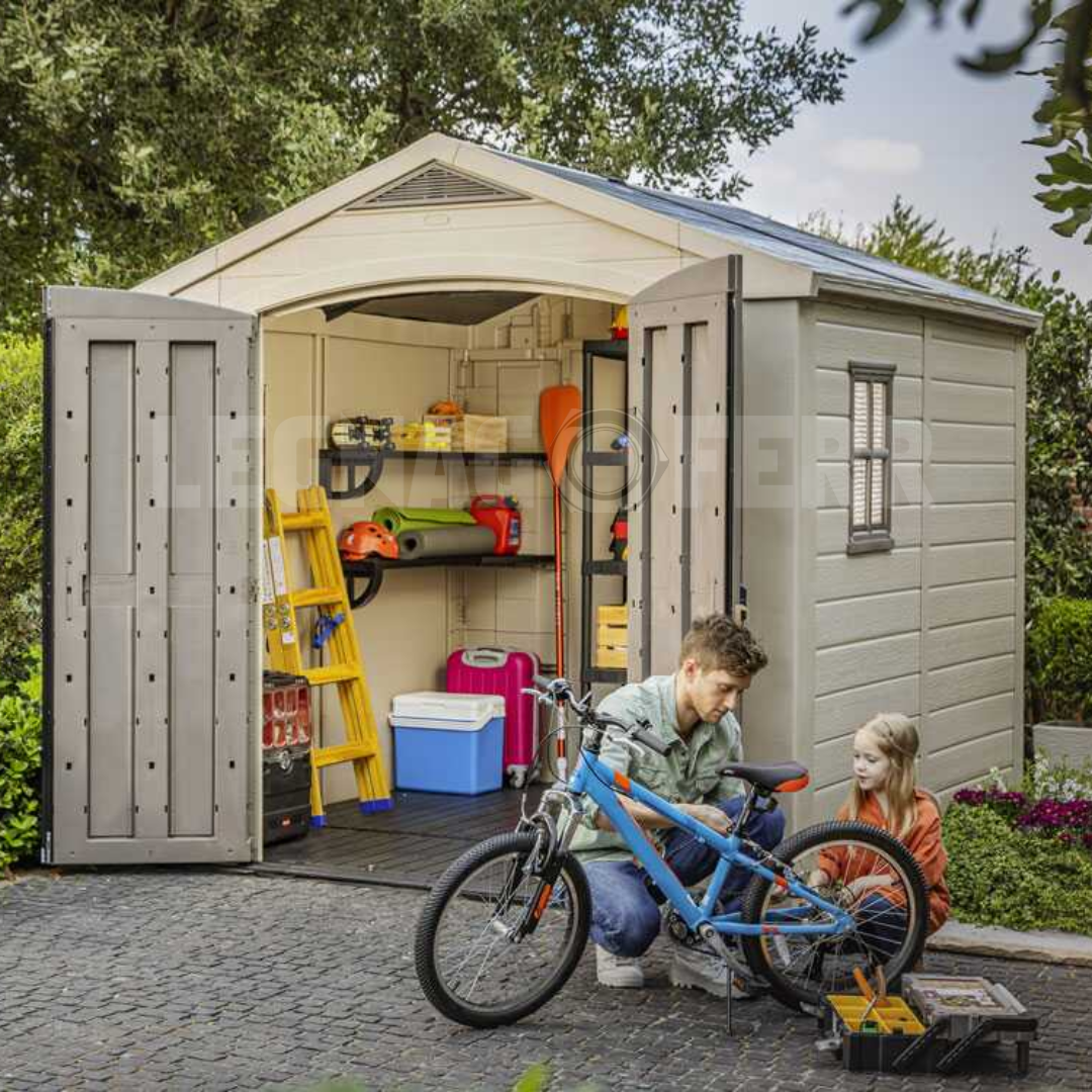 Keter Factor 8x8 Casetta Da Giardino 256x255x243h cm - Beige 10 Casetta Keter Factor 8x8 256x255x243h cm Beige legnagoferr (2)