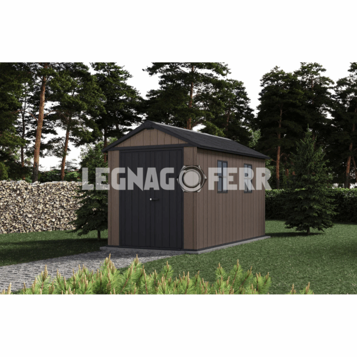 Evotech Newton+ Casetta in Resina 11757511 Keter 350x 230x 246h cm K262010 legnagoferr (1)
