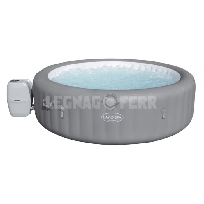 idromassaggio bestway 236x71 gonfiabile colore grigio rotonda con riscaldatore acqua