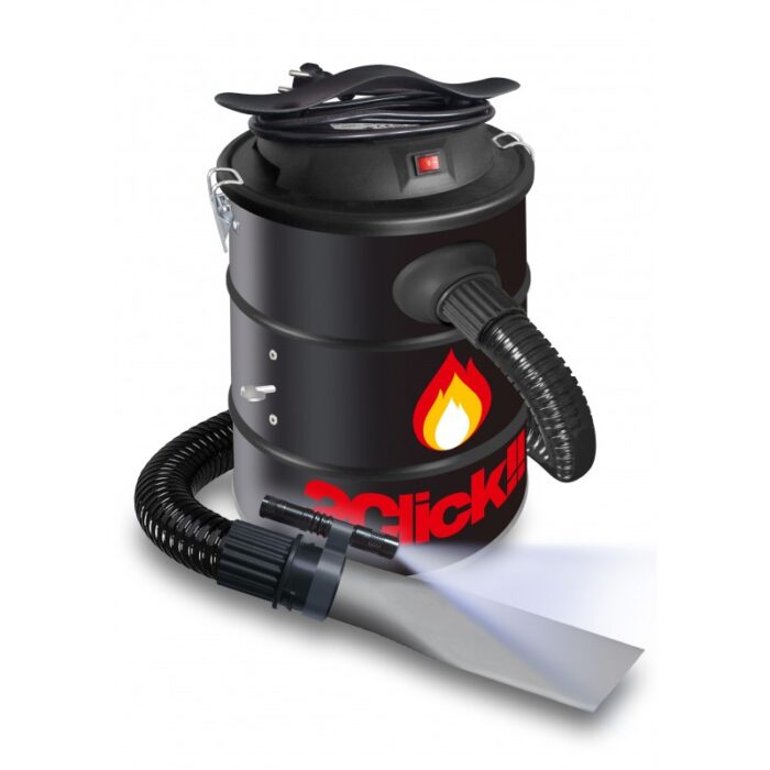 AspiraCenere Torcia a LED W8022 Ignifugo Fire&box 2Click Cilindrico Autopulente materiale ferro colore nero