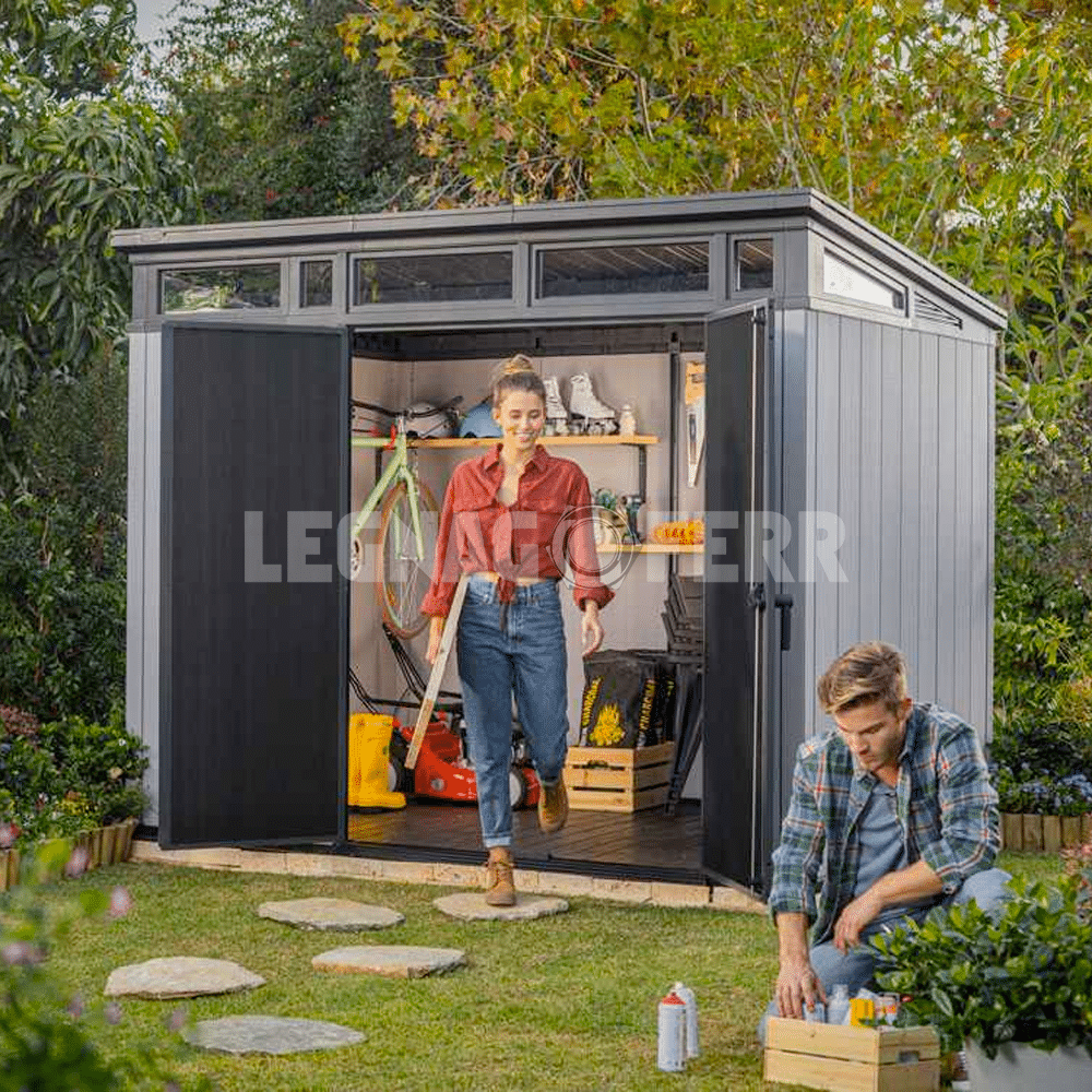 Keter Artisan 9x7 Casetta da Giardino Grigio 277x218x226 cm 4 keter artisan 9x7 legnagoferr2