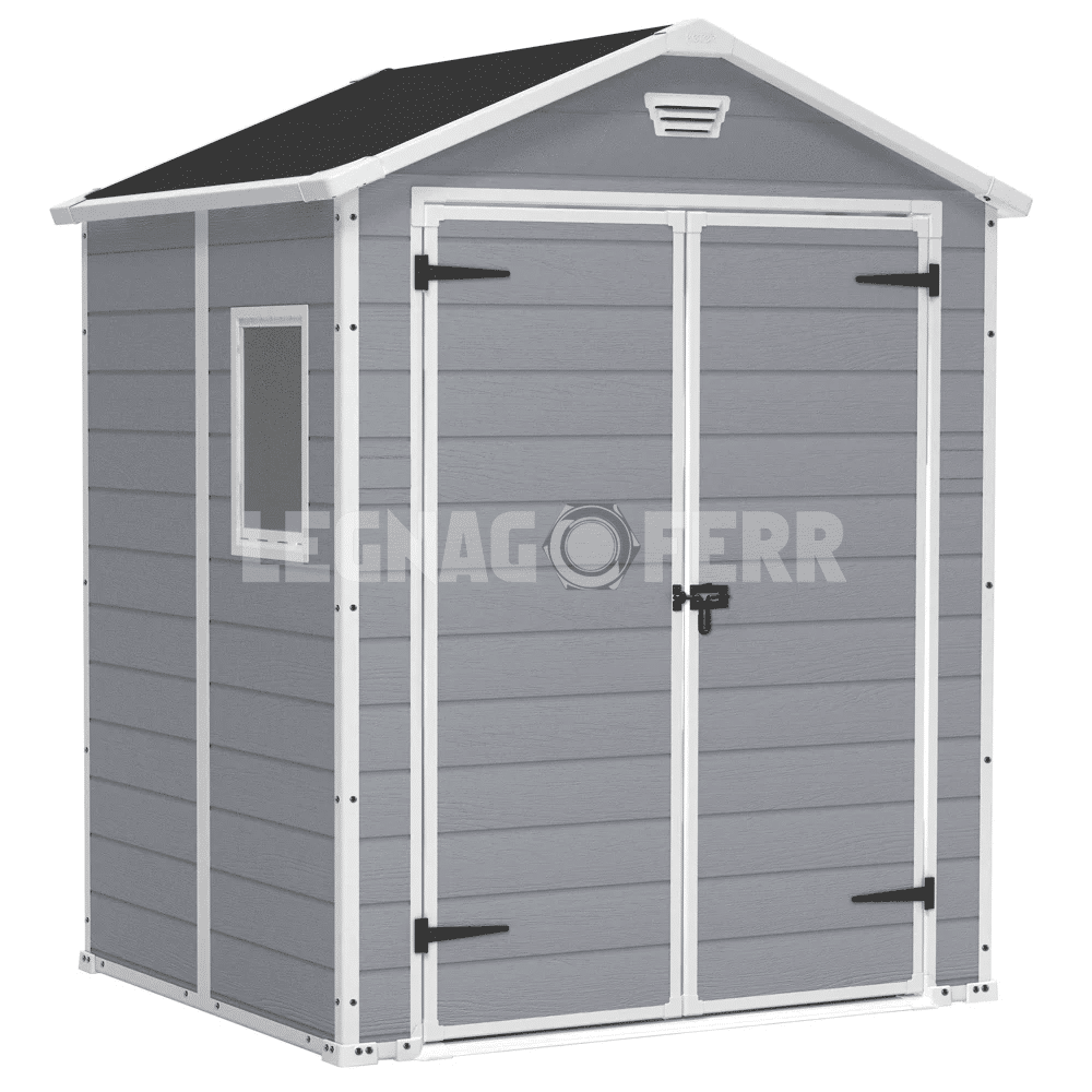 Keter Manor 6x5 Casetta da Giardino Grigio 185x152x226 cm 1 keter manor 6x5 legnagoferr
