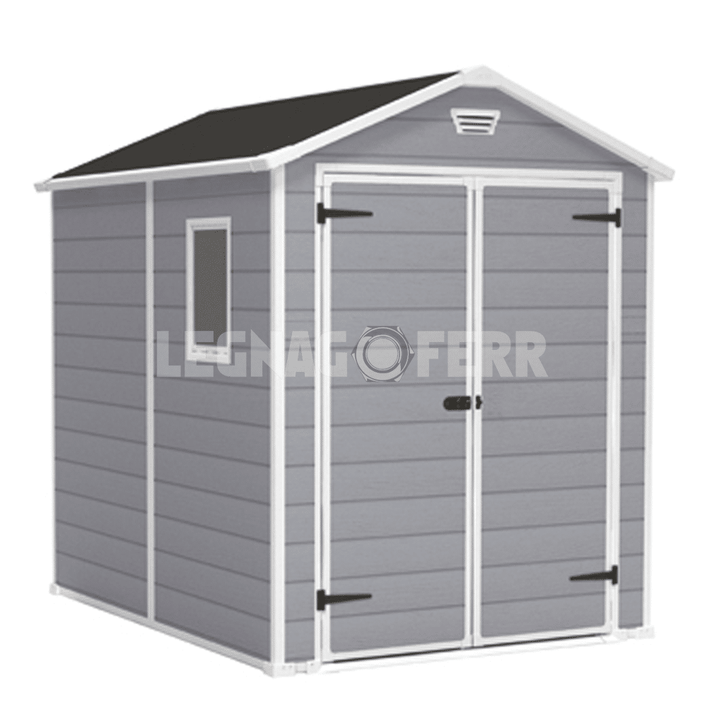 Keter Manor 6x8 Casetta da Giardino Grigio 186x237x227 cm 1 keter manor 6x8 legnagoferr