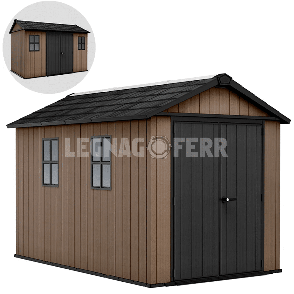Keter Newton Plus 7511/1175 Casetta da Giardino 230x350x246 cm 1 keter newton plus 7511 legnagoferr