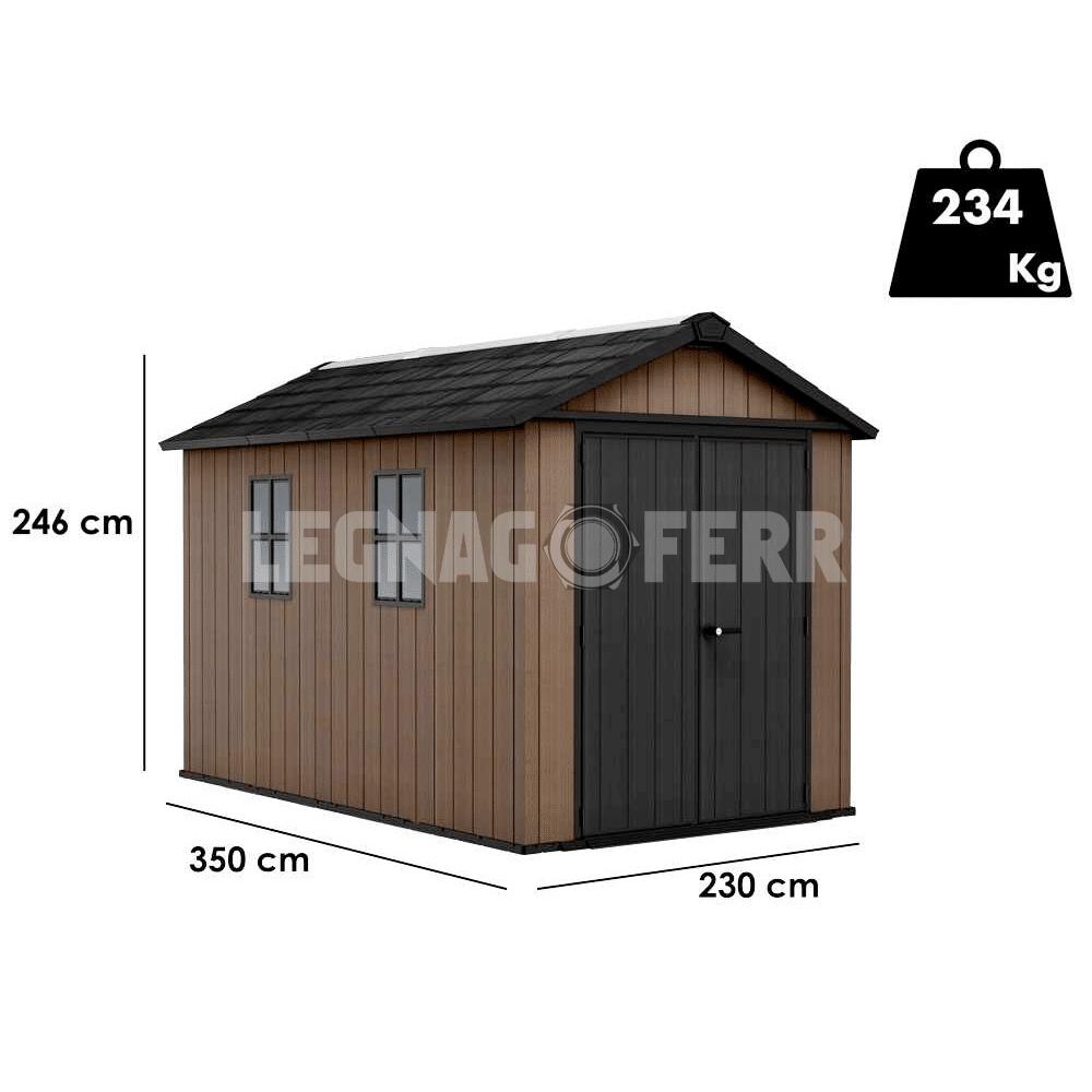 Keter Newton Plus 7511/1175 Casetta da Giardino 230x350x246 cm 6 keter newton plus 7511 legnagoferr3