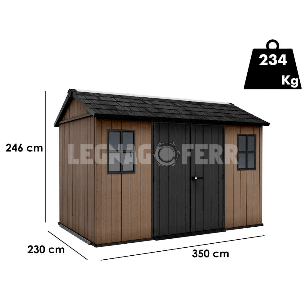 Keter Newton Plus 7511/1175 Casetta da Giardino 230x350x246 cm 7 keter newton plus 7511 legnagoferr4