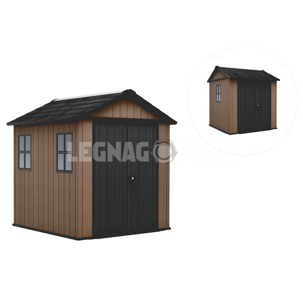 Keter Newton Plus 757/775 Casetta da Giardino 230x223x246 cm 1 keter newton plus 757 legnagoferr