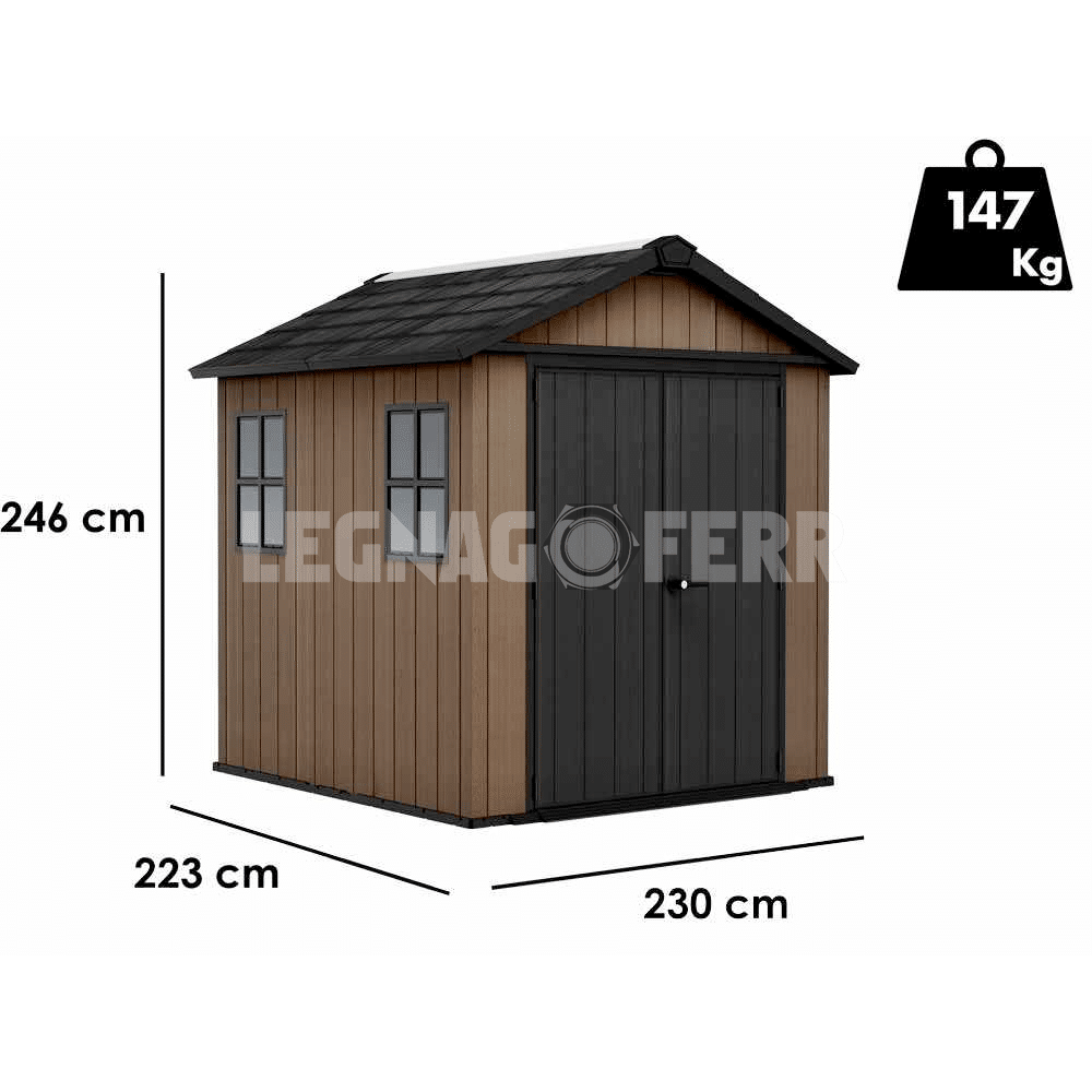 Keter Newton Plus 757/775 Casetta da Giardino 230x223x246 cm 5 keter newton plus 757 legnagoferr4