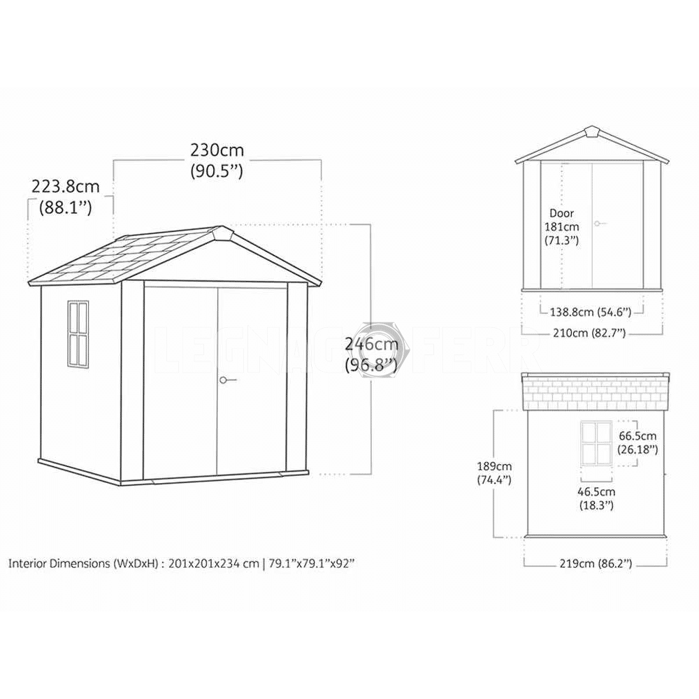 Keter Newton Plus 757/775 Casetta da Giardino 230x223x246 cm 10 keter newton plus 757 legnagoferr9
