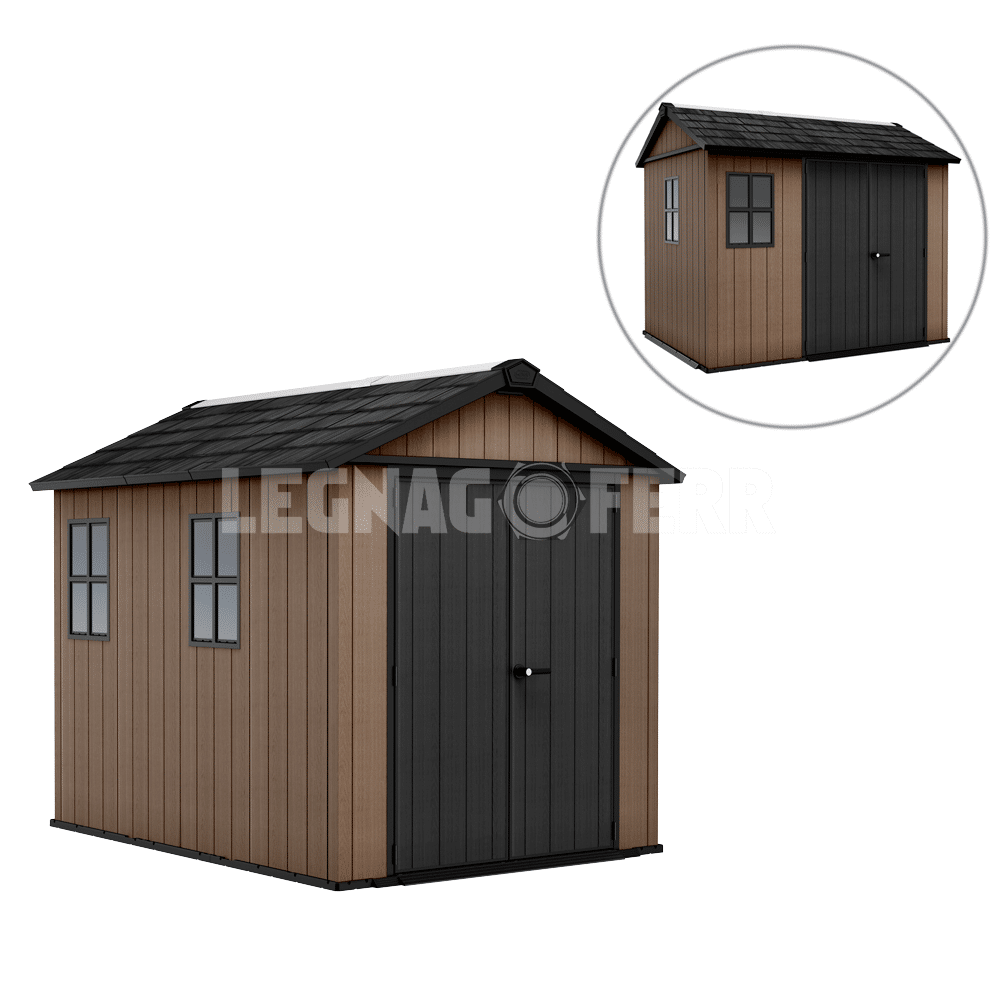 Keter Newton Plus 759/975 Casetta da Giardino 230x287x246 cm 1 keter newton plus 759/975 legnagoferr
