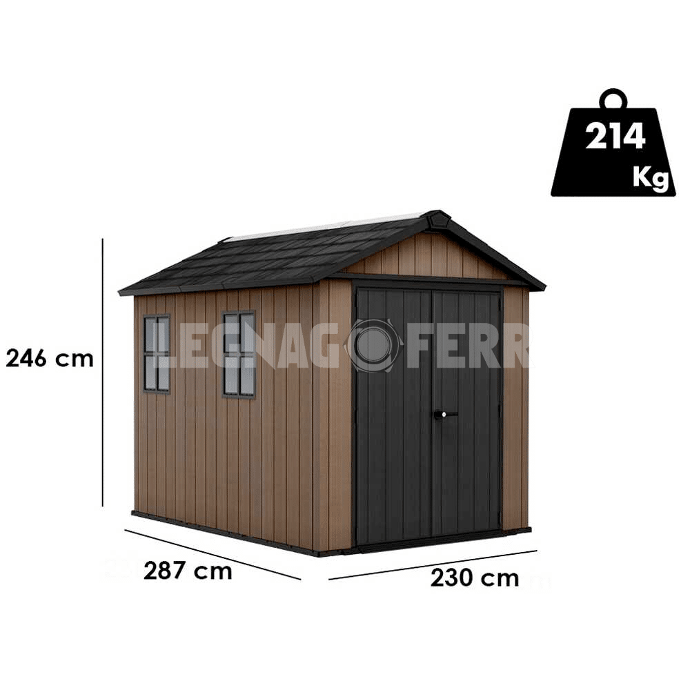 Keter Newton Plus 759/975 Casetta da Giardino 230x287x246 cm 6 keter newton plus 759 975 legnagoferr3