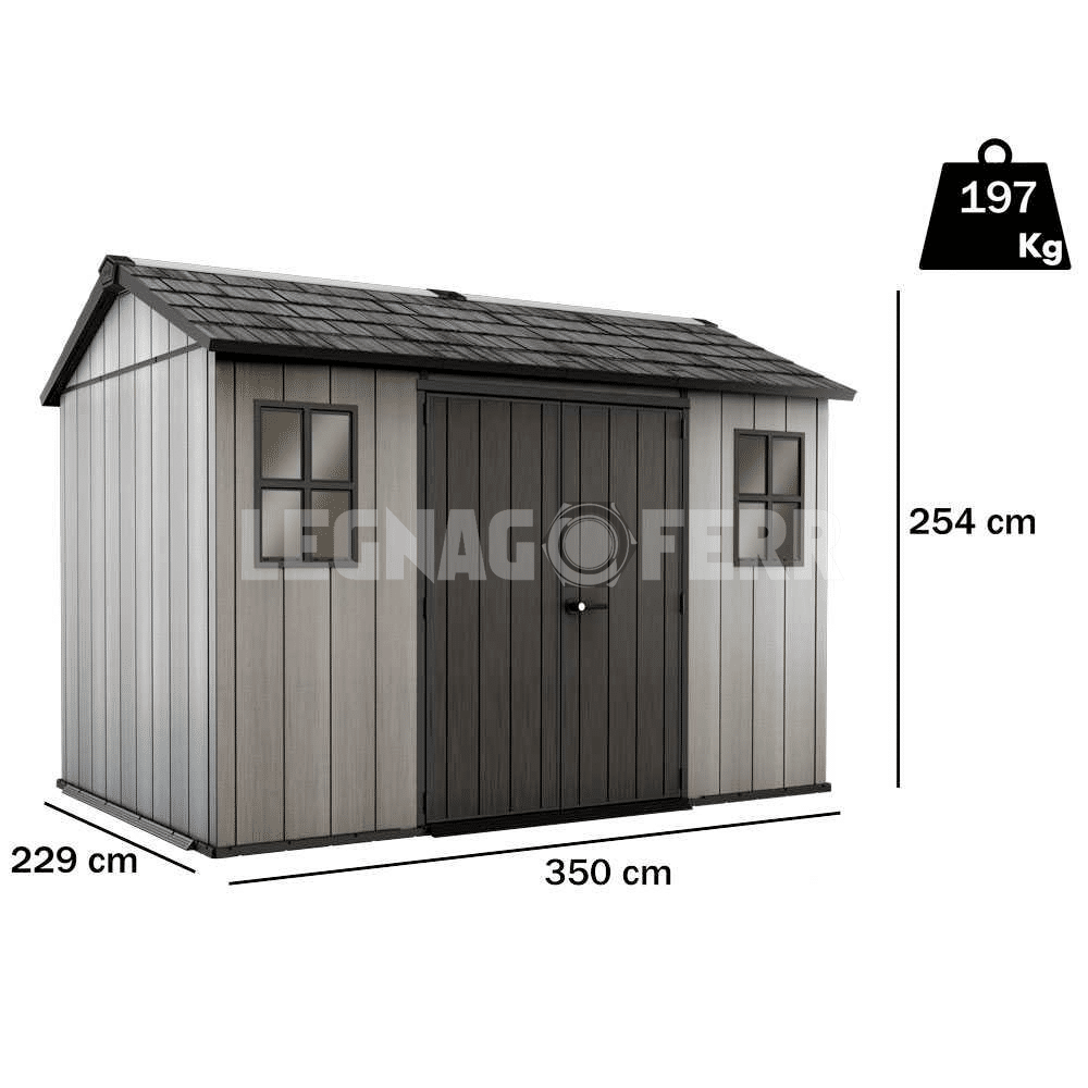 Keter Oakland 1175 Casetta da Giardino 350x229x254 cm 3 keter oakland 1175 legnagoferr1
