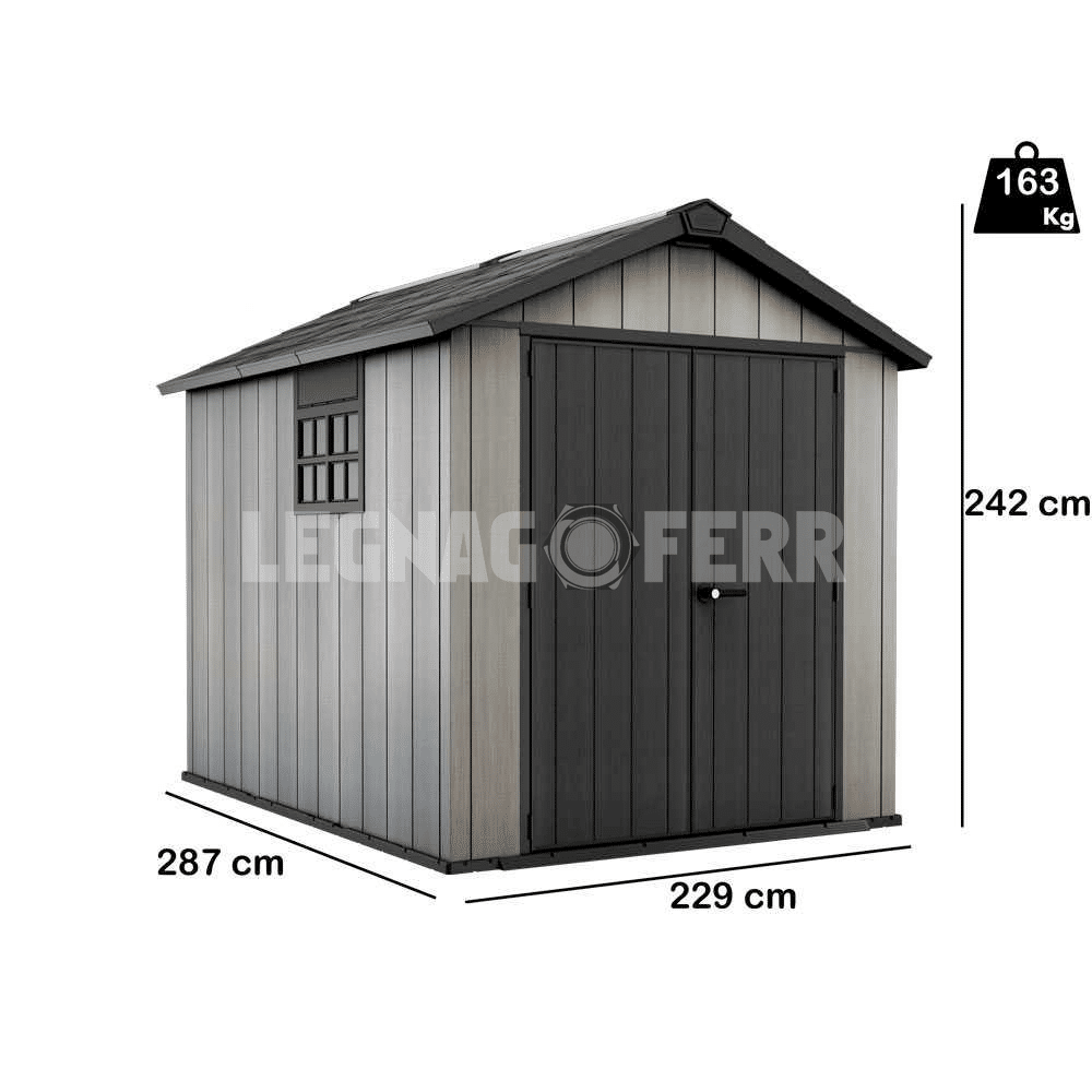 Keter Oakland 759 Casetta da Giardino 229x287x242 cm 3 keter oakland 759 legnagoferr1