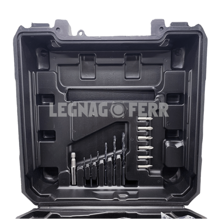 Avvitatore a Batteria Sikurotech Kit Trapano con Valigetta e Inserti 20V - immagine 3