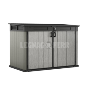 Box Porta Attrezzi in Resina Keter Grande Store Duotech 190 x 109 x 132 h cm K232427 color grigio con 2 ante