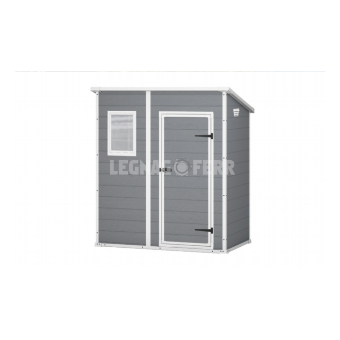 Manor Pent Casetta in Resina Keter 6x4 183 x 111 x 200 h cm Beige K217367 e Grigia K217314 - immagine 2