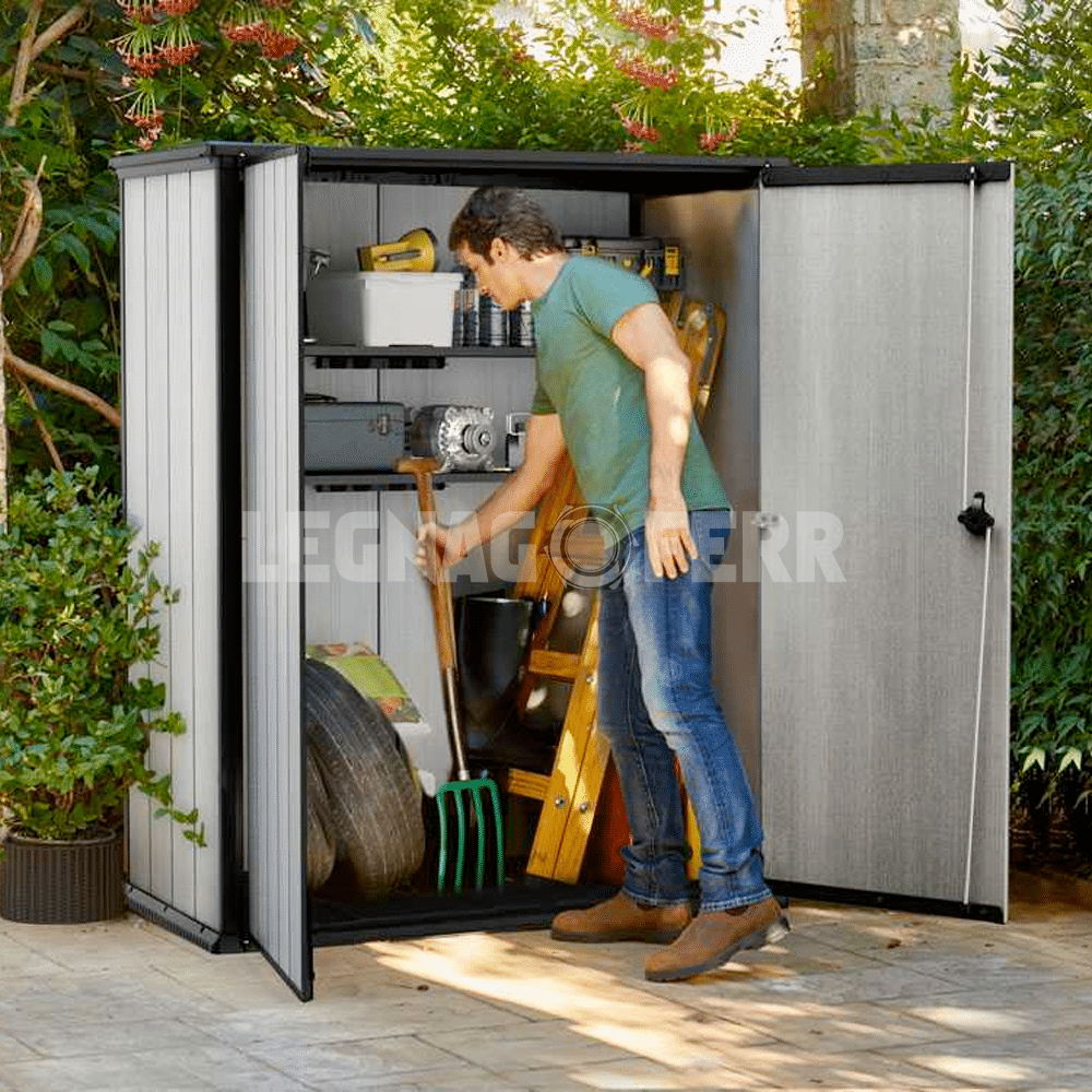 Keter High Store+ Armadio Porta Attrezzi 140x73,6x170,4 cm 3 keter high store+ legnagoferr2