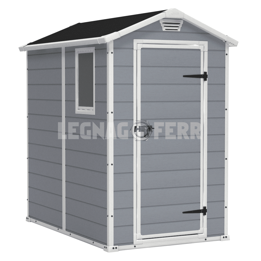 Keter Manor 4x6 Casetta da Giardino Grigio 130x192x198 cm 1 keter manor 4x6 legnagoferr