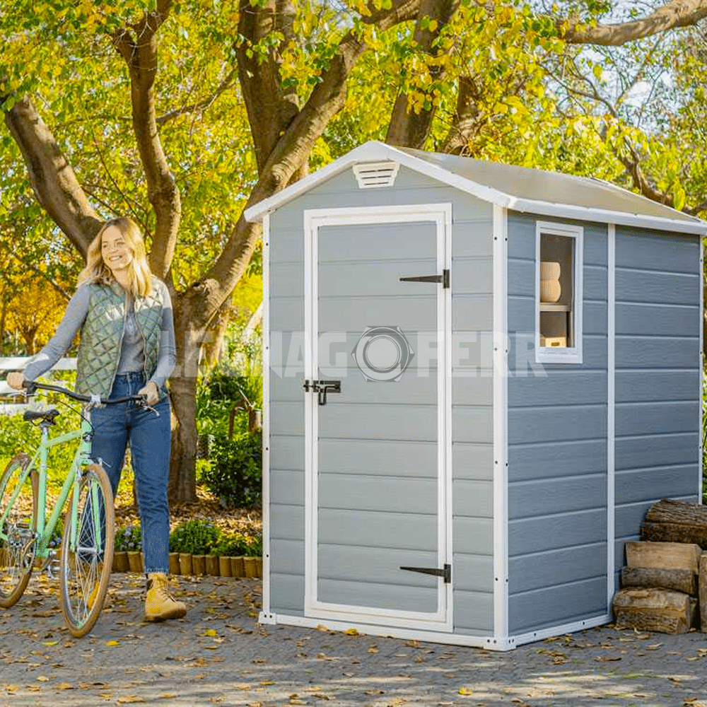 Keter Manor 4x6 Casetta da Giardino Grigio 130x192x198 cm 5 keter manor 4x6 legnagoferr1