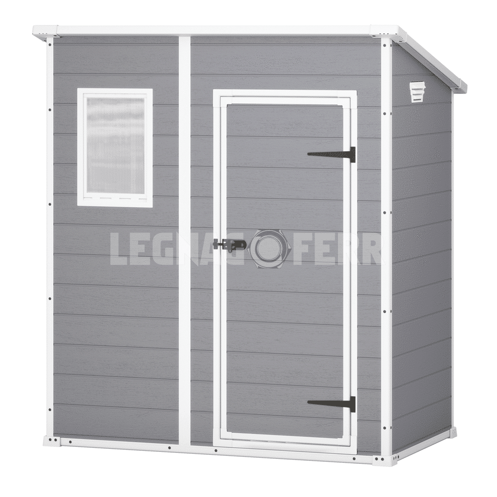 Keter Manor Pent 6x4 Casetta da Giardino Grigio 183,5x111x200,5 cm 1 keter manor pent 6x4 legnagoferr